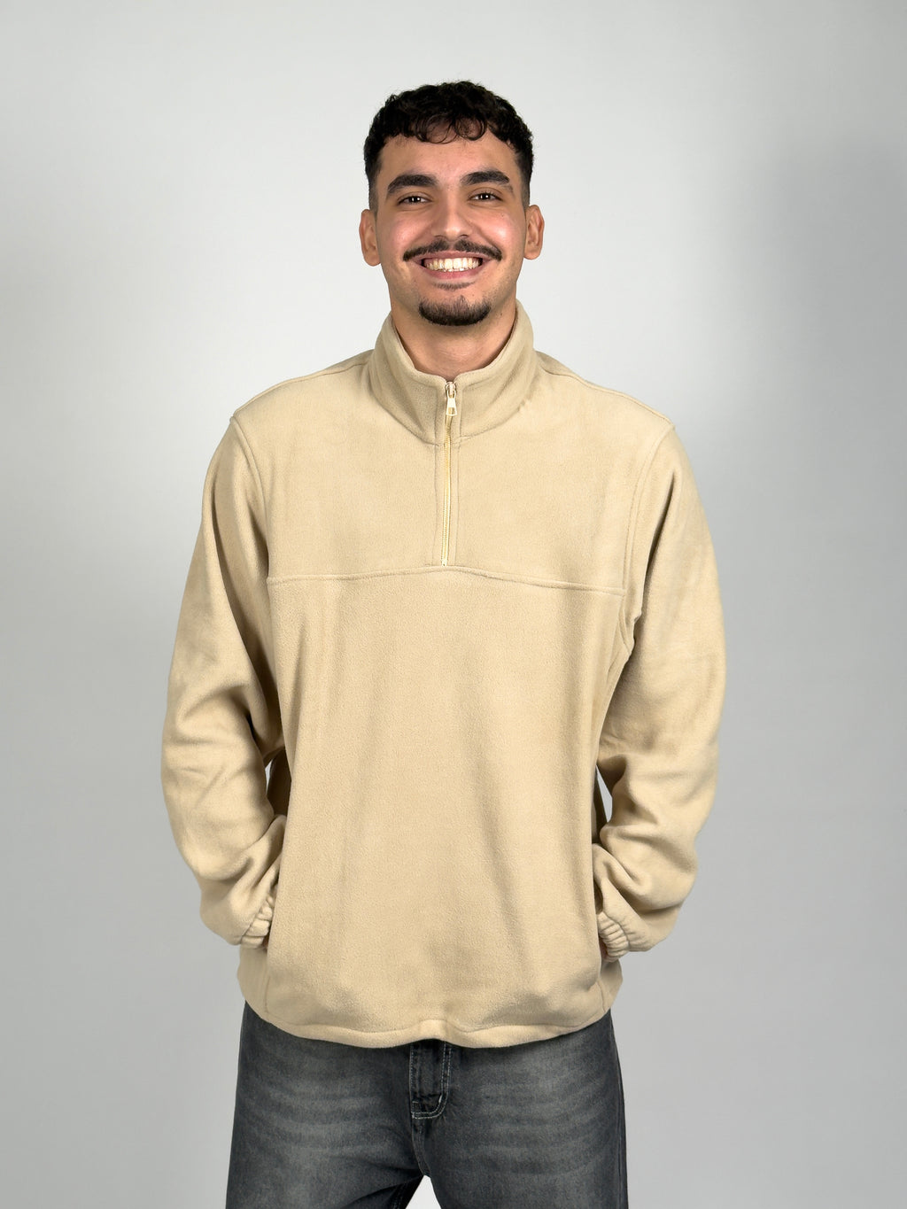 Fleece Quarter Zip - Sandtone