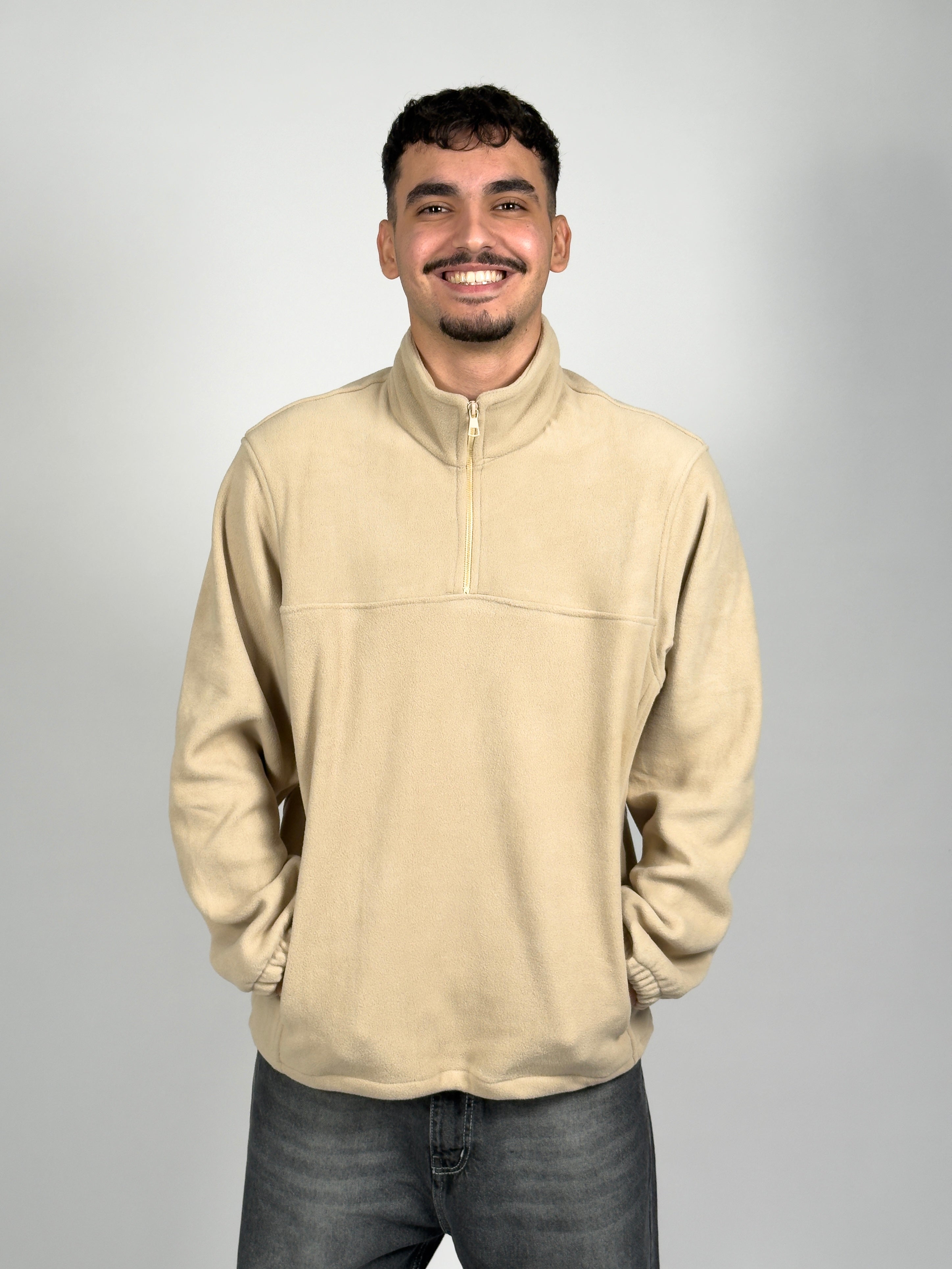 Fleece Quarter Zip - Sandtone