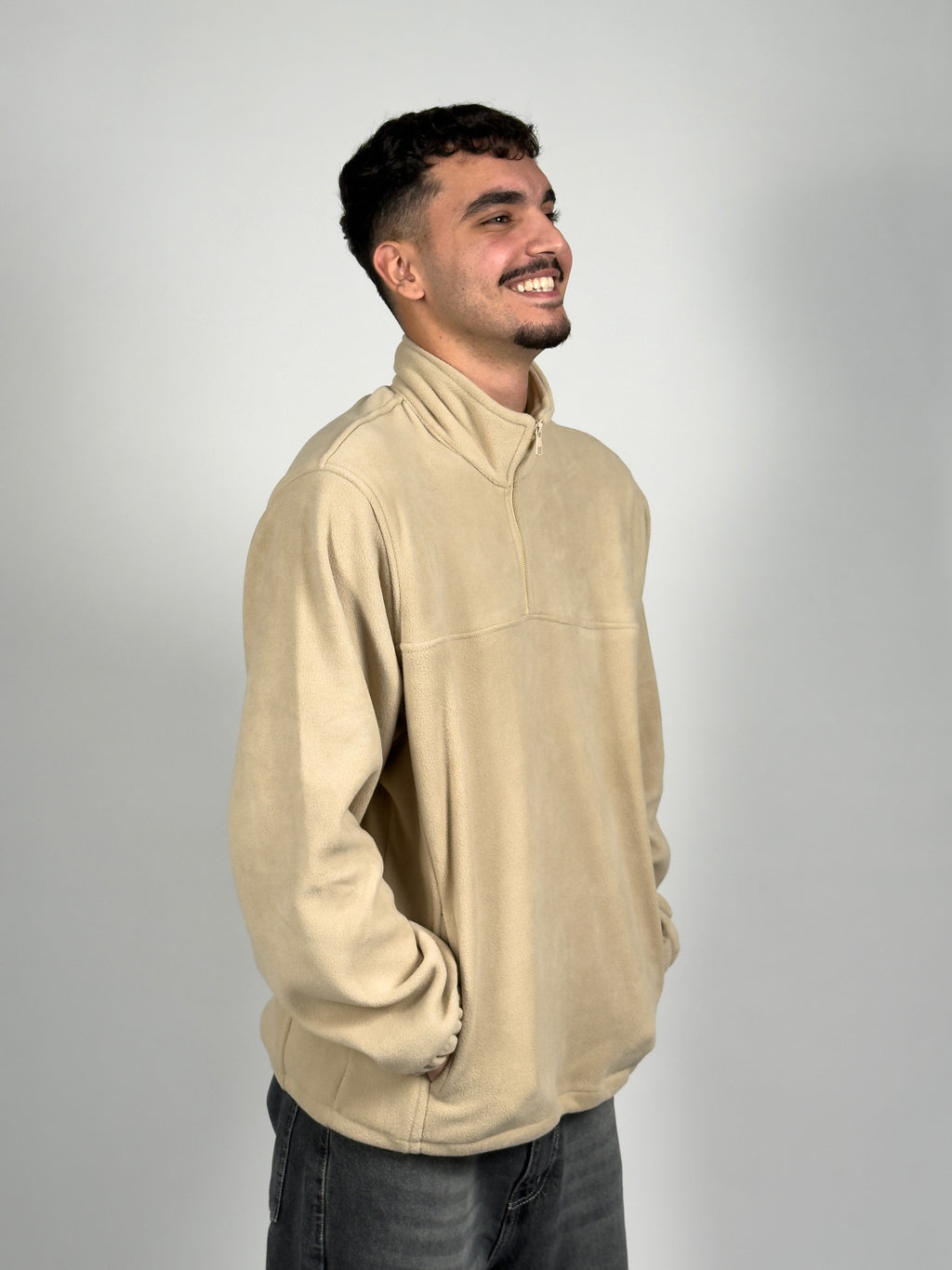 Fleece Quarter Zip - Sandtone