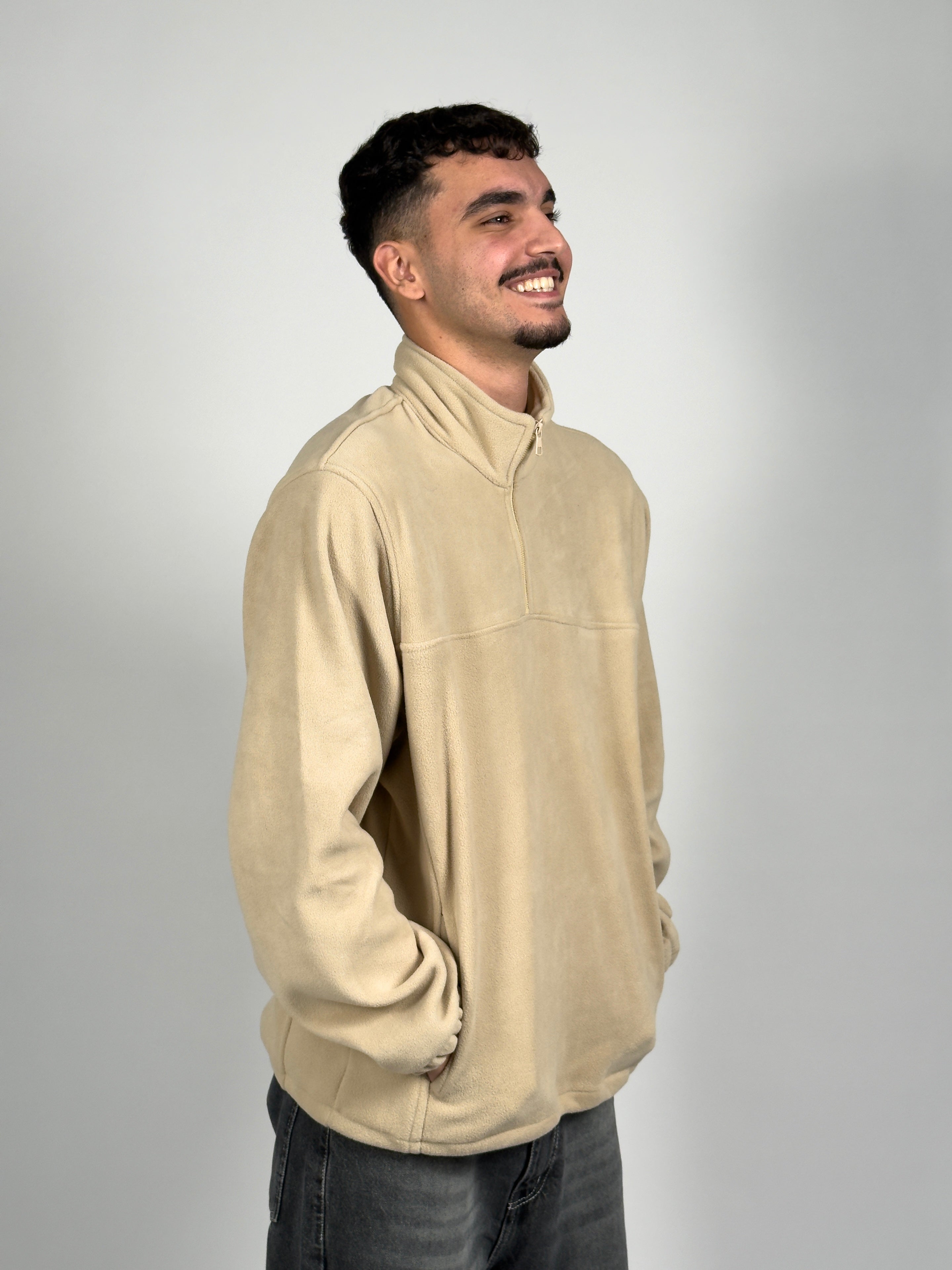 Fleece Quarter Zip - Sandtone