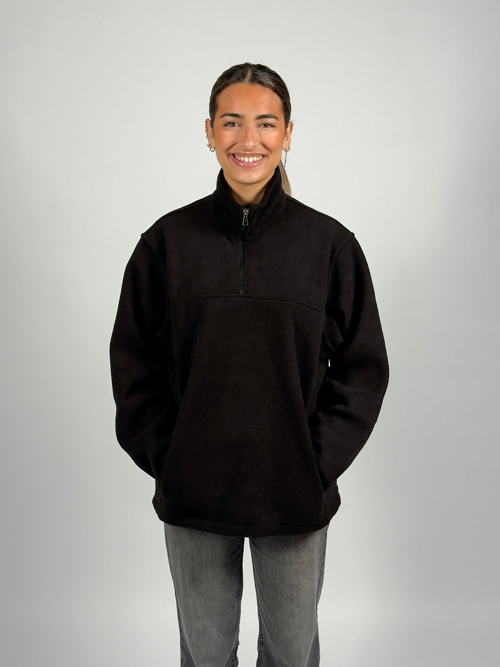 Fleece Quarter Zip - Blackout