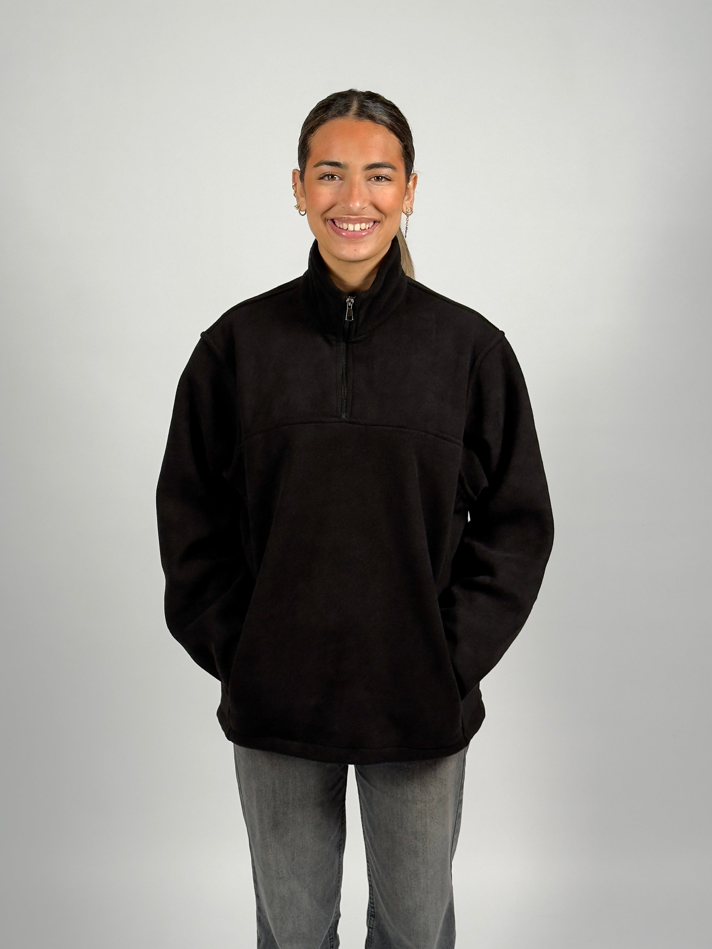 Fleece Quarter Zip - Blackout