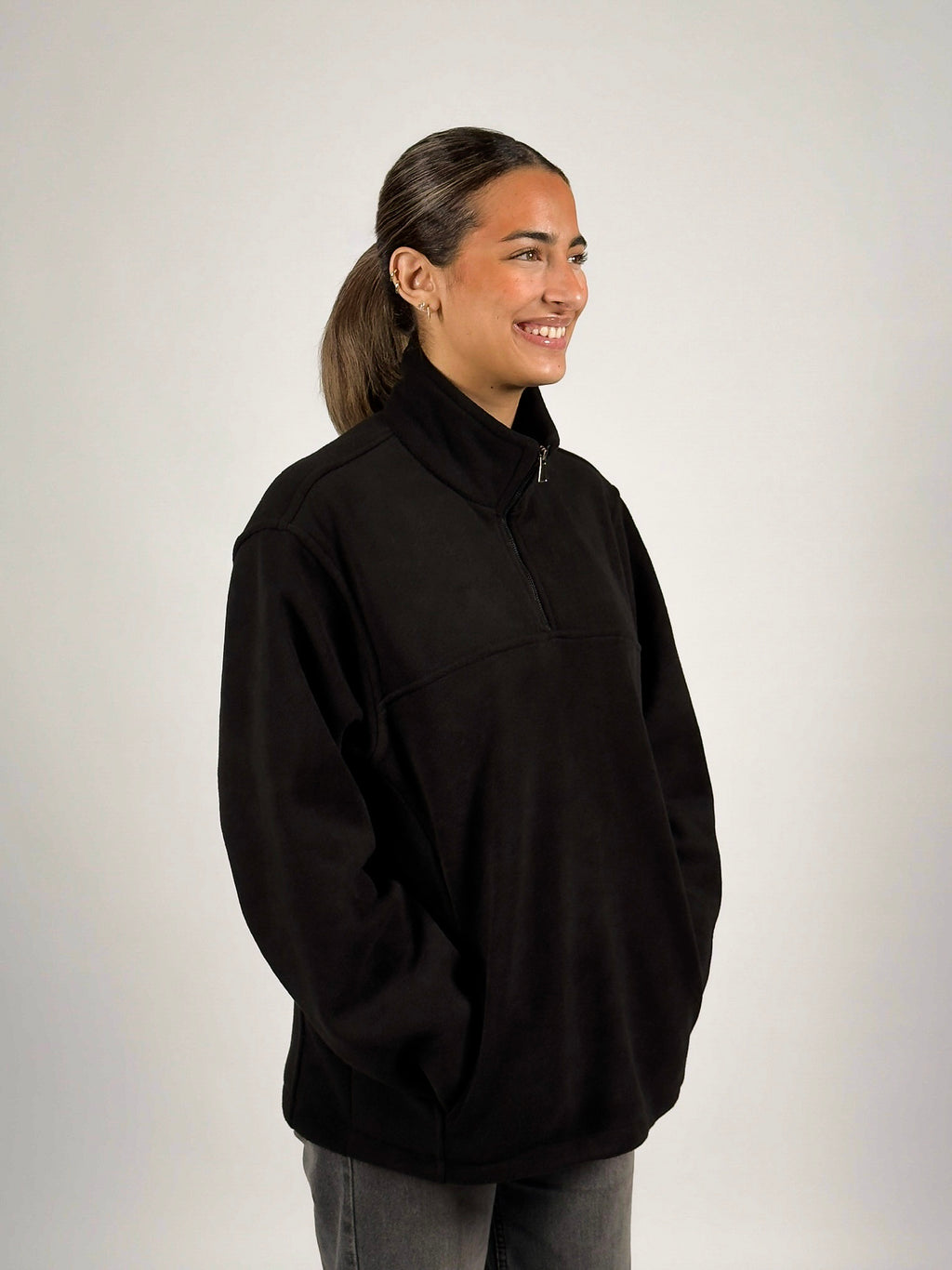 Fleece Quarter Zip - Blackout