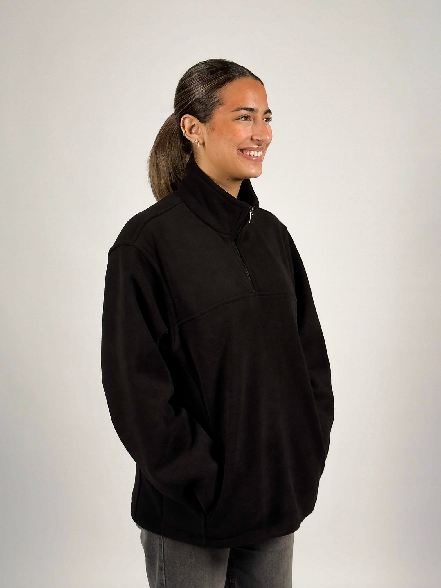 Fleece Quarter Zip - Blackout