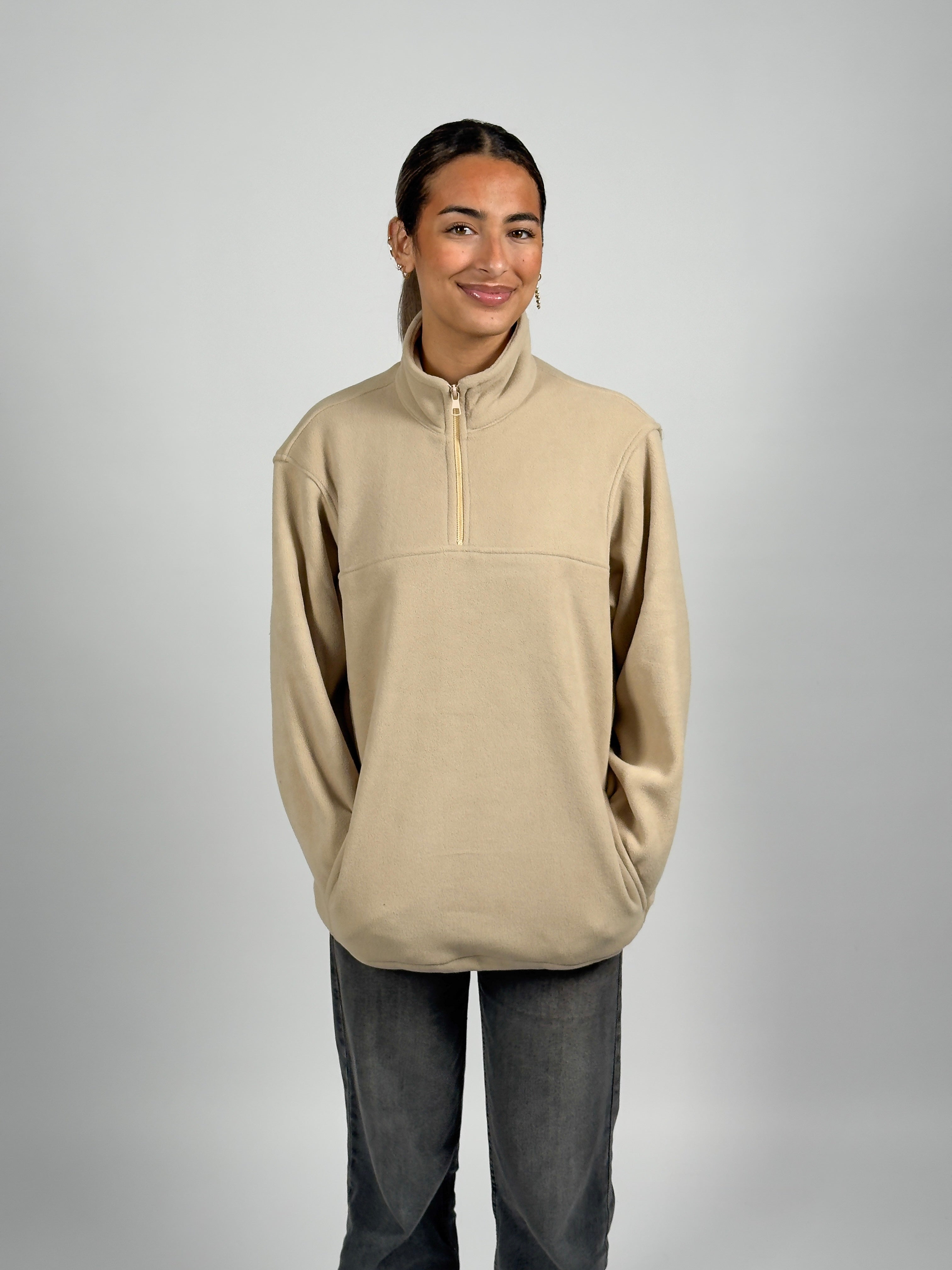 Fleece Quarter Zip - Sandtone