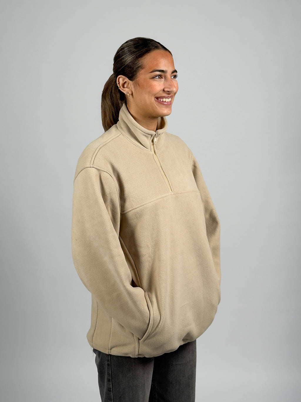Fleece Quarter Zip - Sandtone